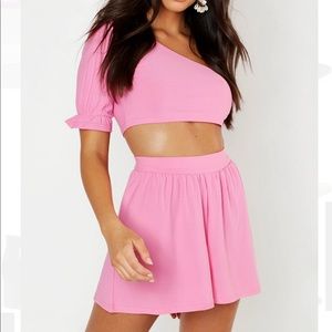 Boohoo Pink Two Piece Set